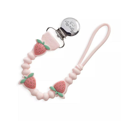Itzy Ritzy Beaded Pacifier Clip - Strawberry