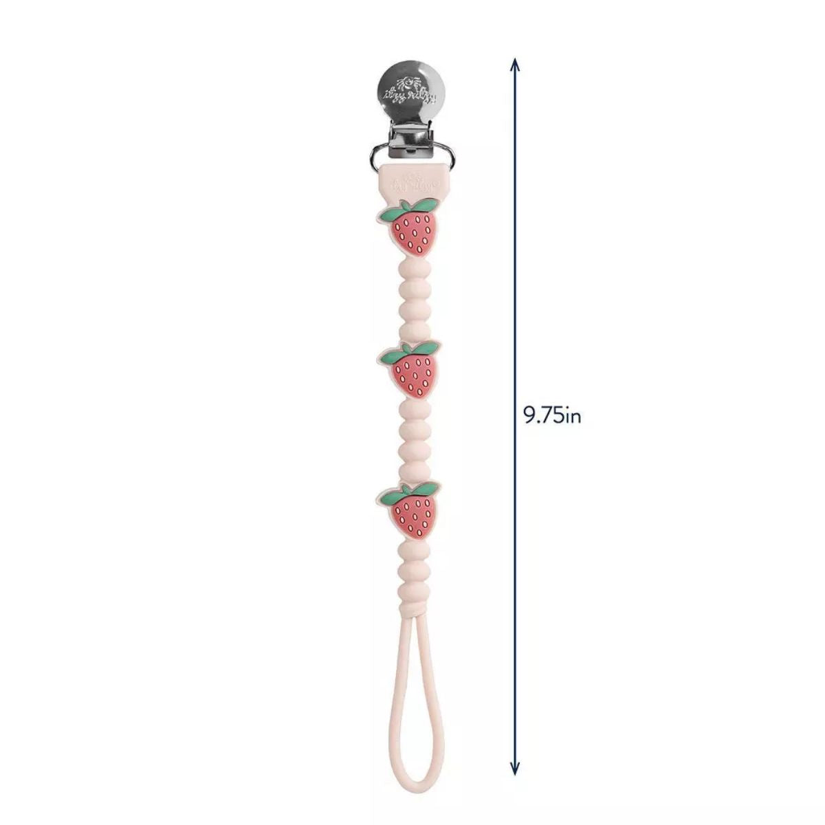 Itzy Ritzy Beaded Pacifier Clip - Strawberry