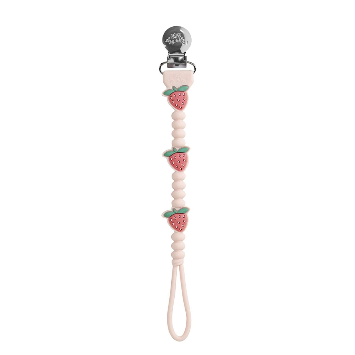 Itzy Ritzy Beaded Pacifier Clip - Strawberry