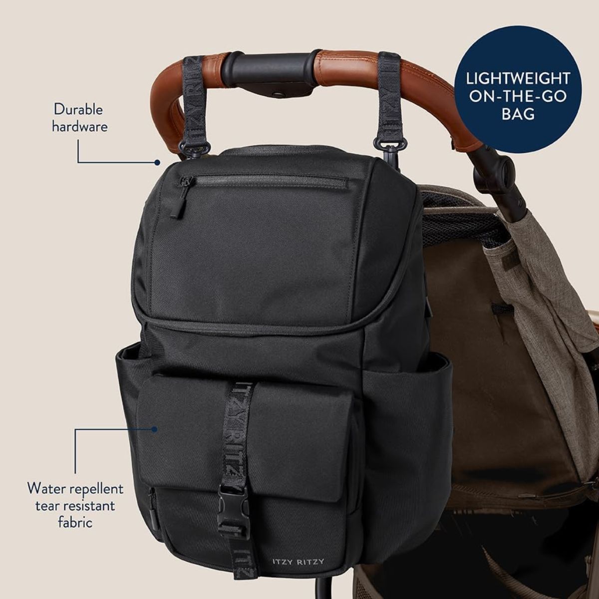 Mochila Maternidade Itzy Ritzy Belong Bucket Black