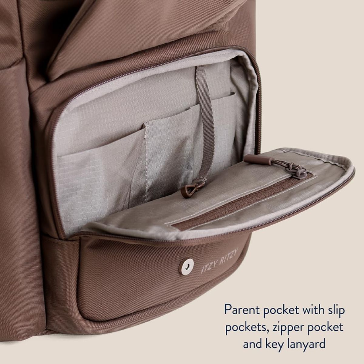 Mochila Maternidade Itzy Ritzy Belong Bucket Mocha