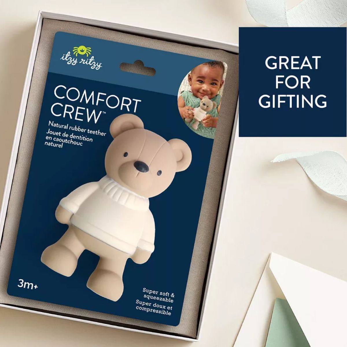 Mordedor Itzy Ritzy Comfort Crew Bear on Luna Baby Store Miami