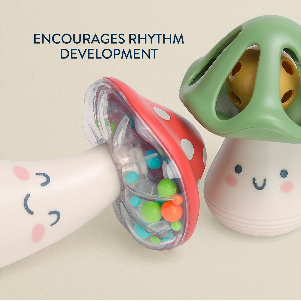 Chocalho Musical Itzy Ritzy Itzy Mini Maracas Mushroom - 2 Peças