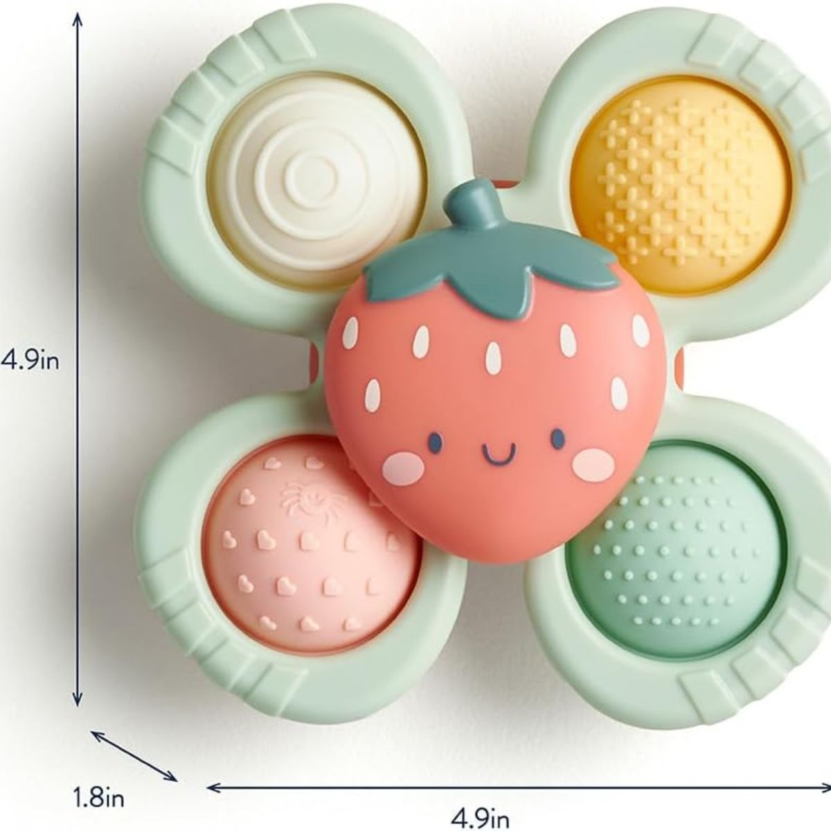 Itzy Ritzy Pop & Whirl Fidget Spinner Travel & Bath Toy - Strawberry