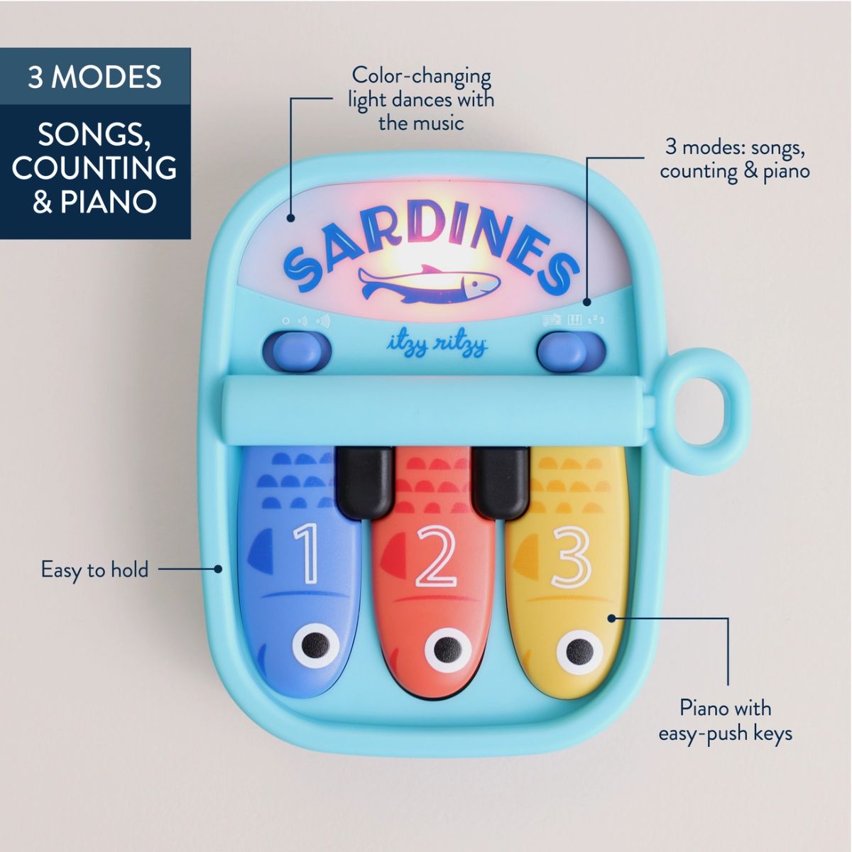 Itzy Ritzy Bitzy Tunes Sardines Baby Piano Toy