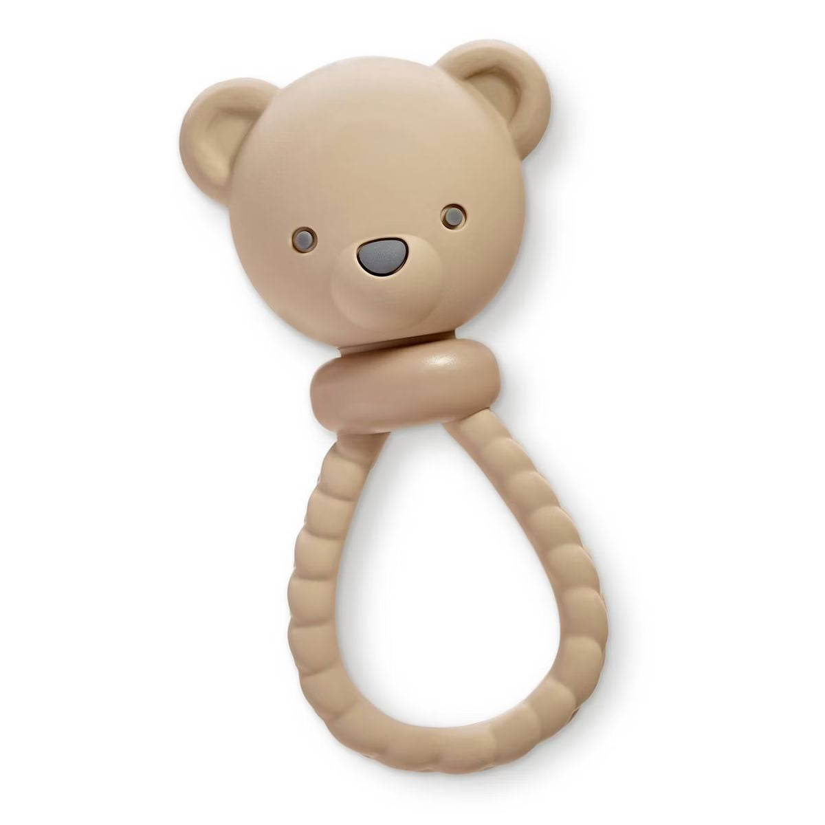 Itzy Ritzy Shake and Smile Silicone Baby Teether - Tan Bear