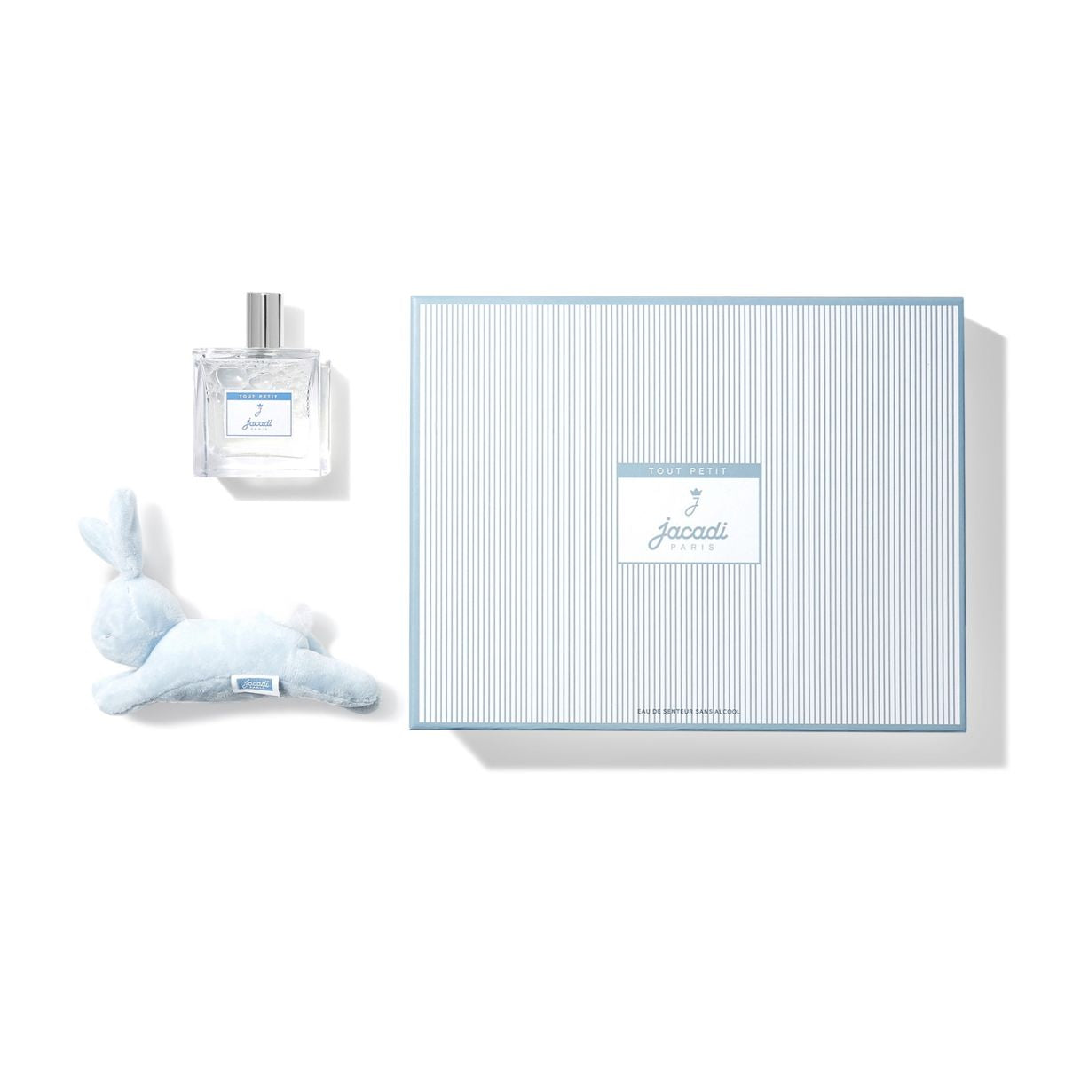 Kit Perfume e Pelúcia de Coelho Jacadi Paris Baby Boy Azul 100ML on Luna Baby Store Miami