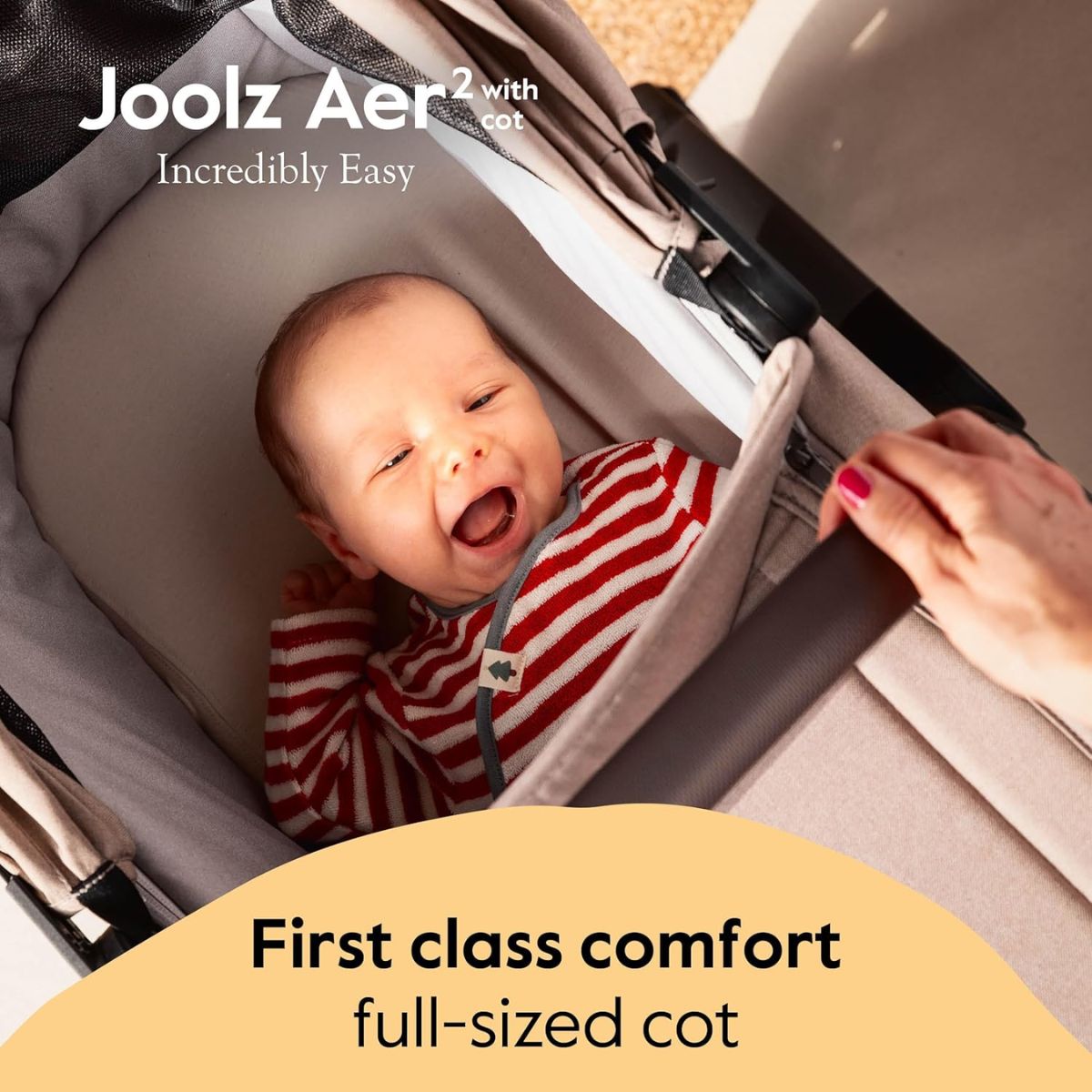 Joolz Aer² Cot - Stone Grey