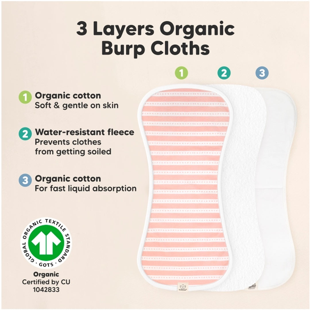 KeaBabies 5-Pack Softe Burp Cloths Sweet Charm on Luna Baby Store Miami