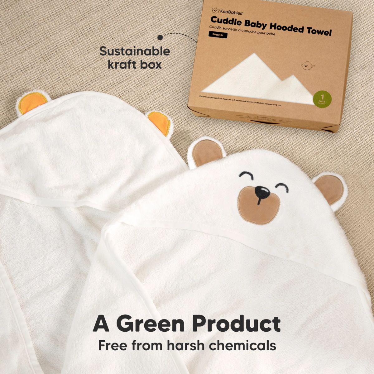 Toalha de Banho Infantil Com Capuz Keababies Cuddle Baby Grizzly - Regular

 on Luna Baby Store Miami