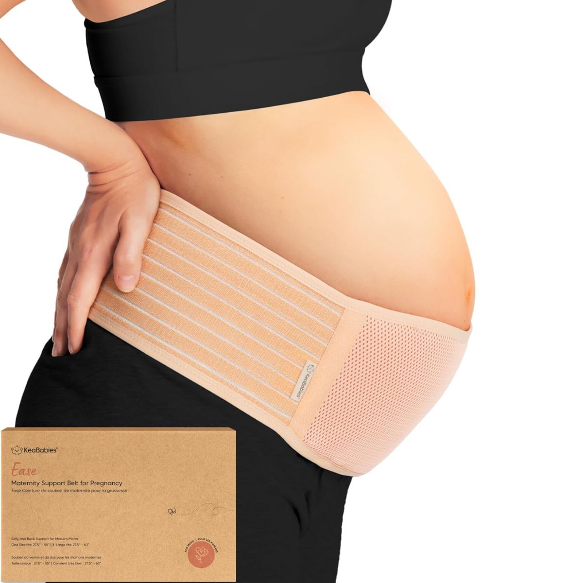 Cinta de Suporte Para Gestantes KeaBabies Ease Classic Ivory