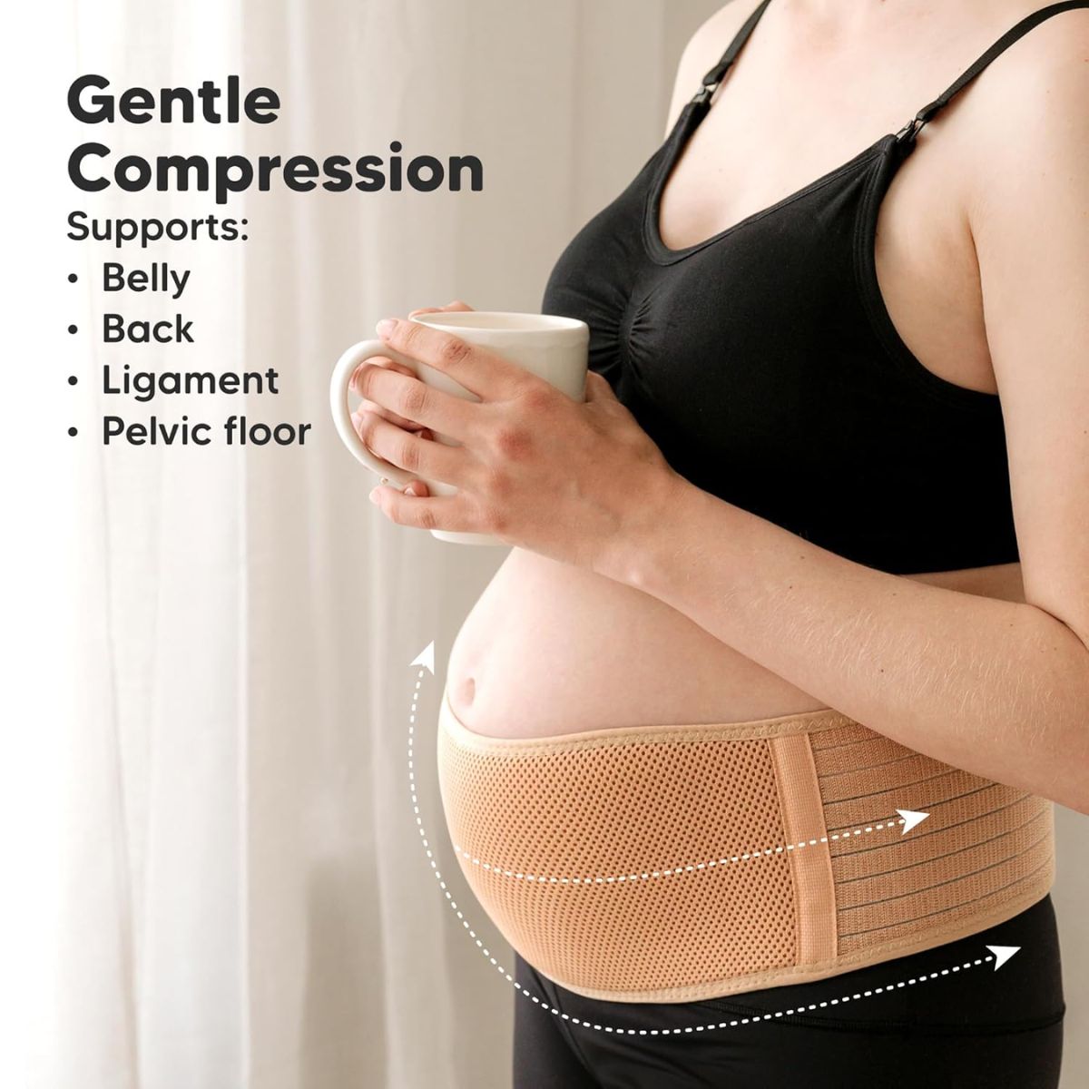 Cinta de Suporte Para Gestantes KeaBabies Ease Classic Ivory