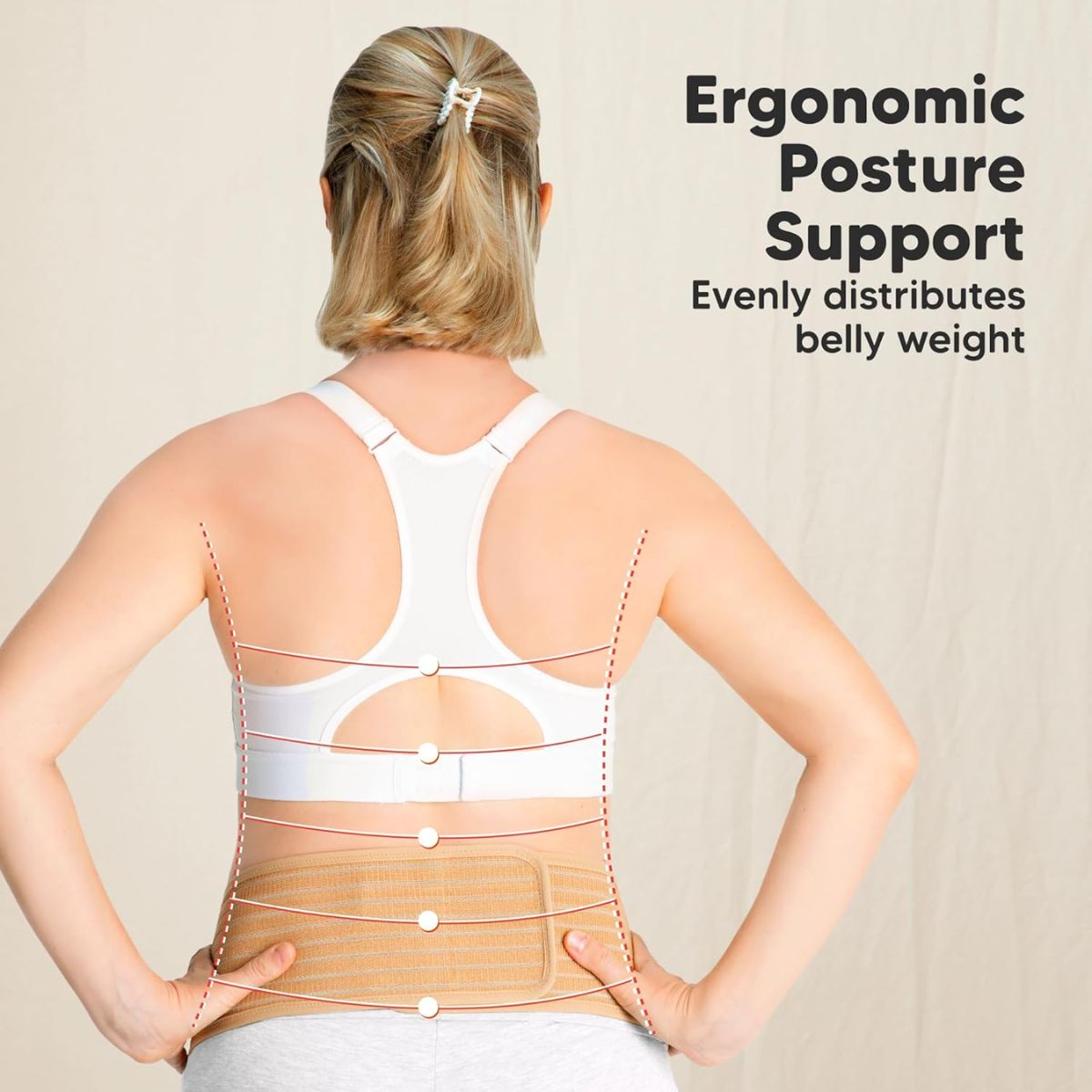 Cinta de Suporte Para Gestantes KeaBabies Ease Classic Ivory