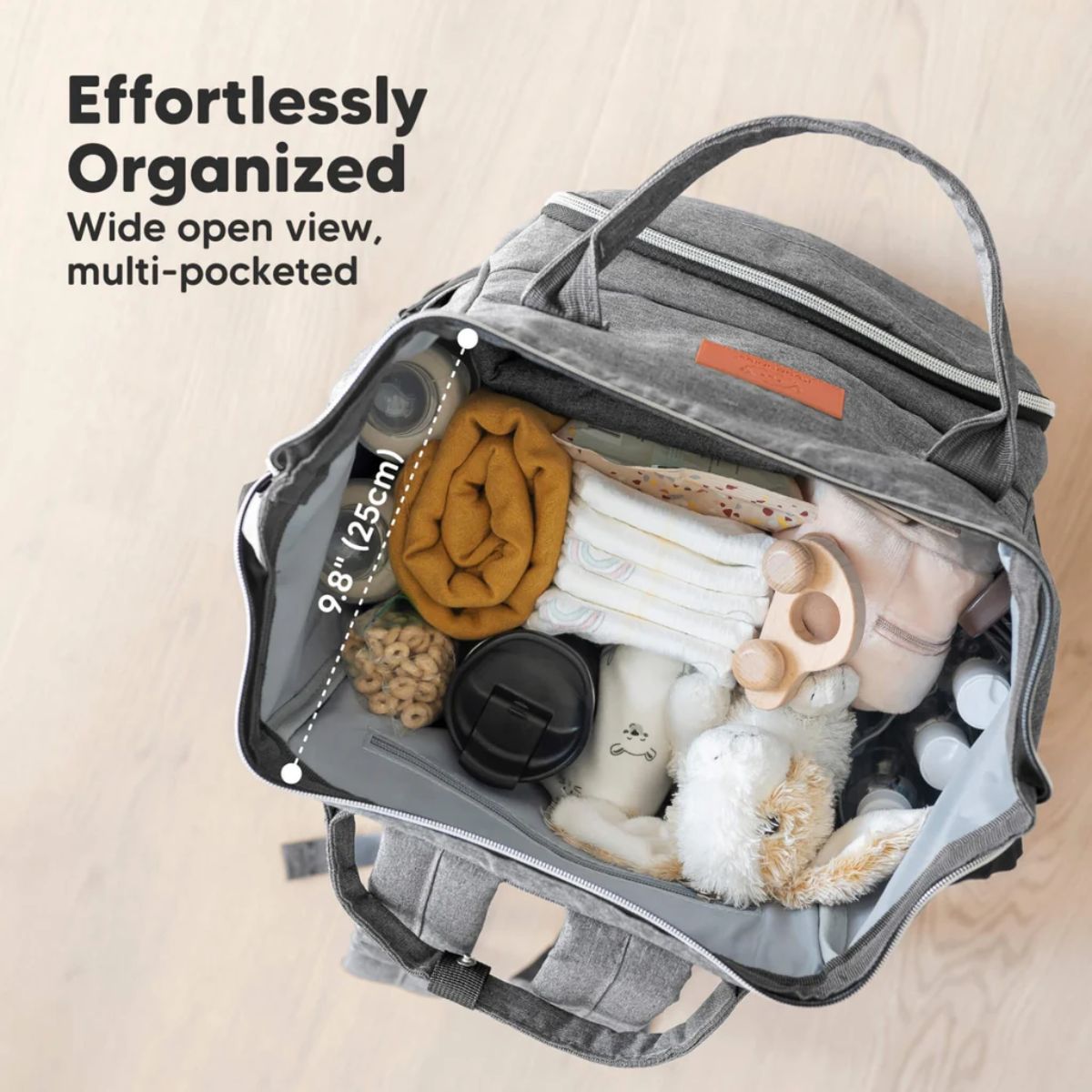 Mochila Maternidade KeaBabies Original Classic Gray on Luna Baby Store Miami