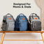 Mochila Maternidade KeaBabies Original Classic Gray on Luna Baby Store Miami
