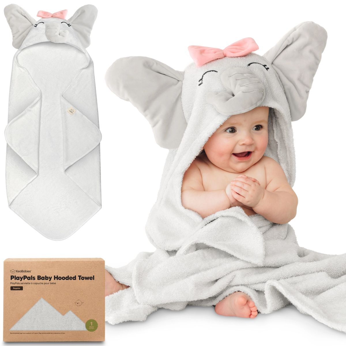 Toalha de Banho Infantil Com Capuz Keababies PlayPals Ella - Regular on Luna Baby Store Miami