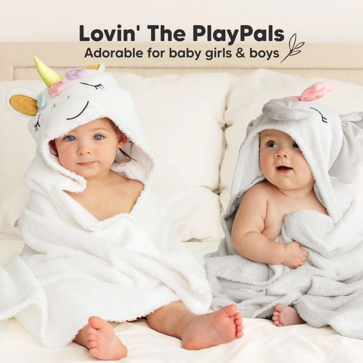Toalha de Banho Infantil Com Capuz Keababies PlayPals Ella - Regular