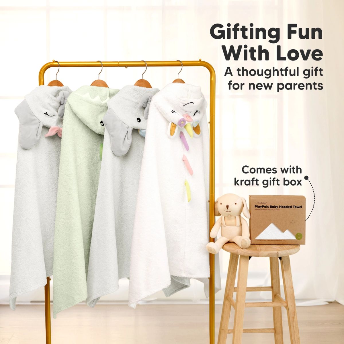 Toalha de Banho Infantil Com Capuz Keababies PlayPals Ethan- Regular on Luna Baby Store Miami