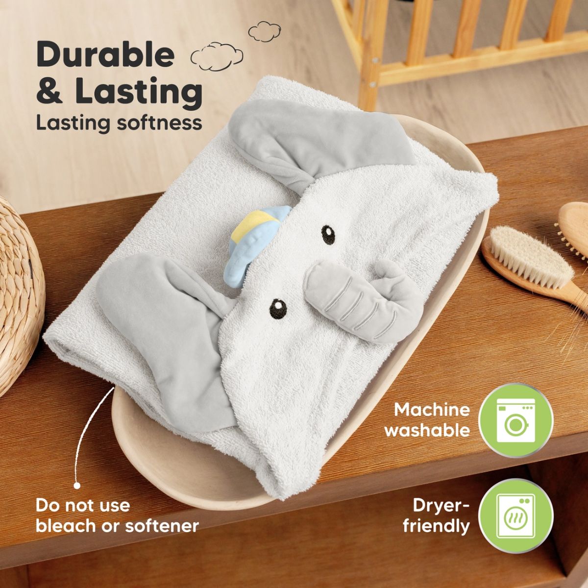 Toalha de Banho Infantil Com Capuz Keababies PlayPals Ethan- Regular on Luna Baby Store Miami