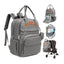 KeaBabies Rove Diaper Backpack - Classic Grey