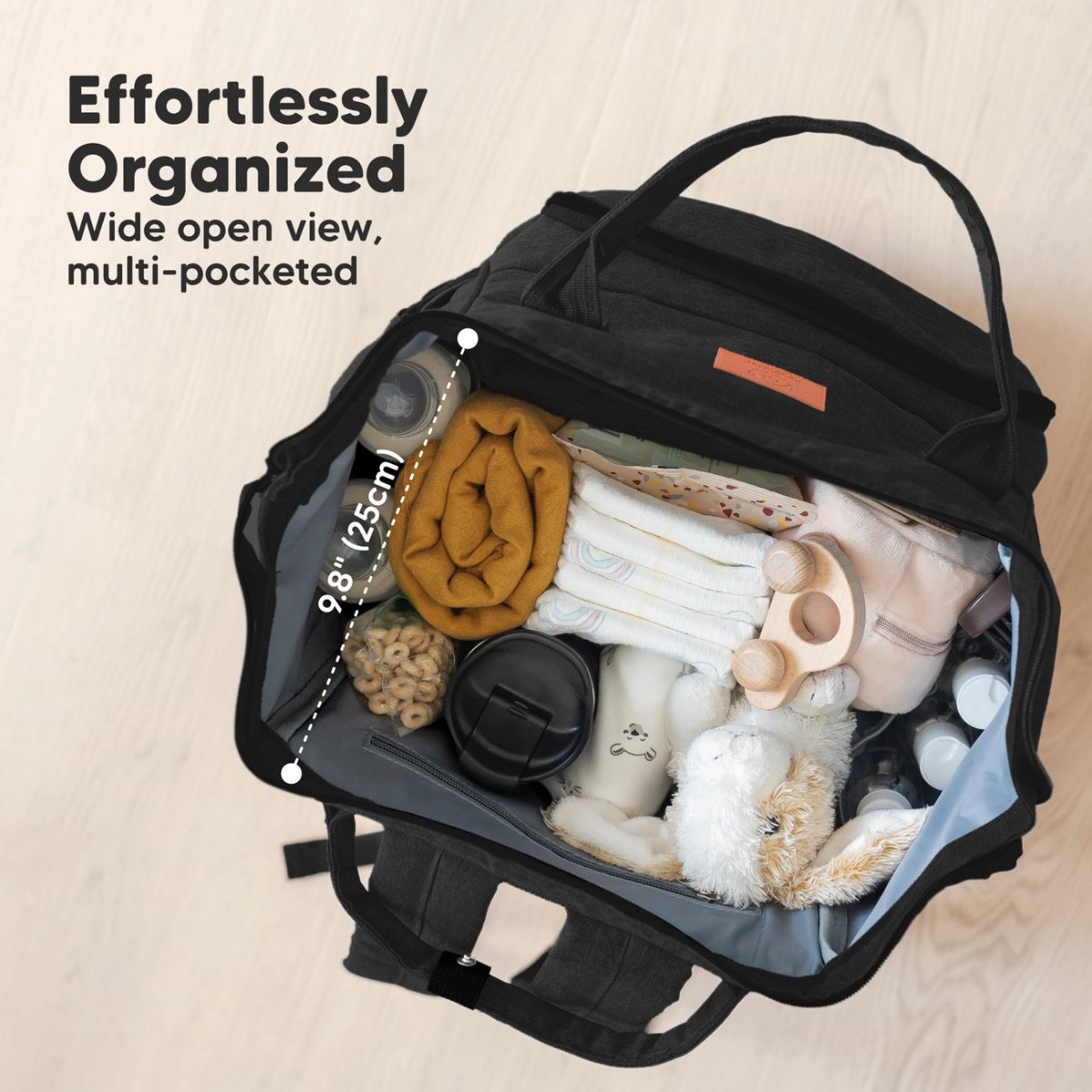 KeaBabies Rove Diaper Backpack -  Trendy Black