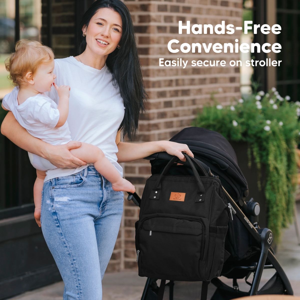 KeaBabies Rove Diaper Backpack -  Trendy Black