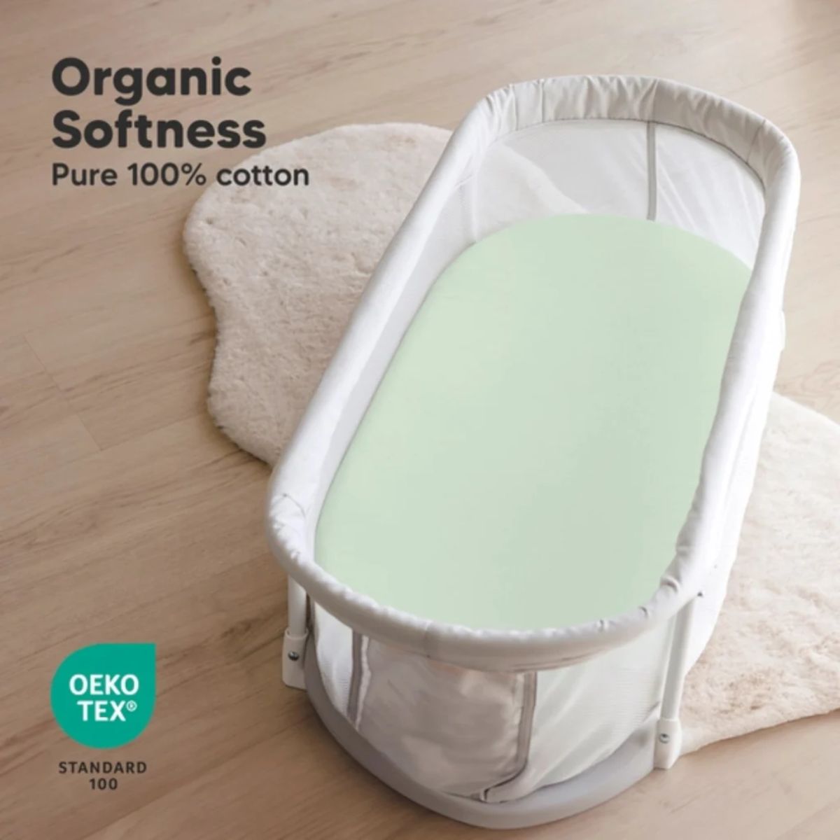 Kit de Lençol Para Moíses Soothe KeaBabies Sage - Universal

