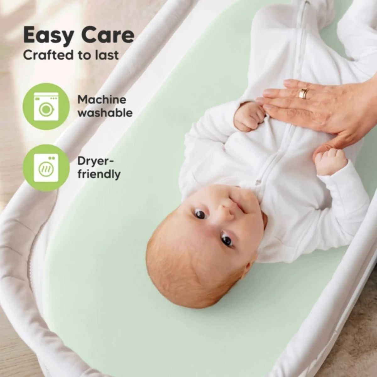 Kit de Lençol Para Moíses Soothe KeaBabies Sage - Universal

