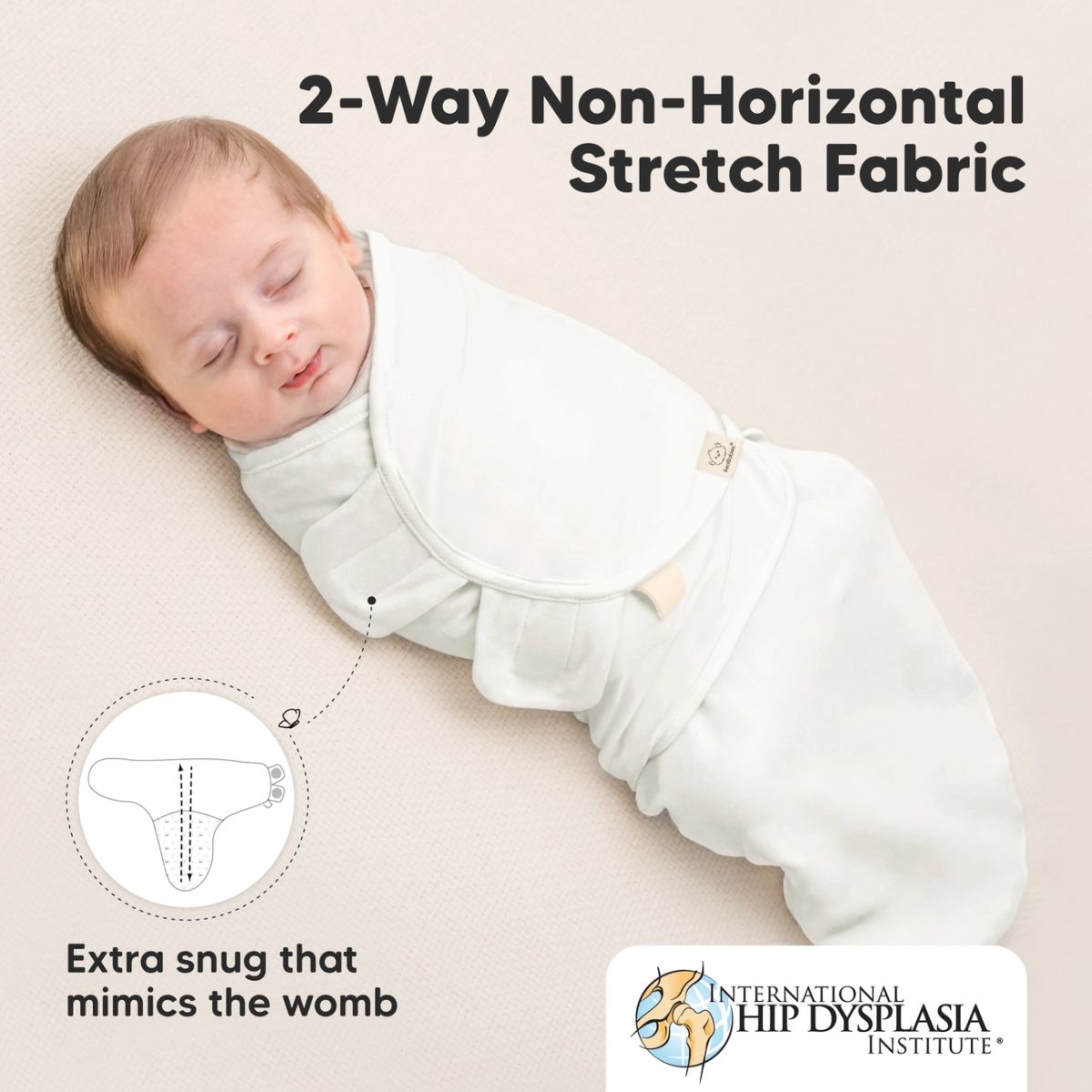 Cueiro Swaddle keaBabies Soothe Baby 3 Peças Soft White 0-3M
 on Luna Baby Store Miami
