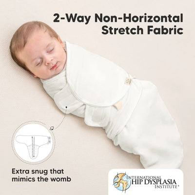 Cueiro Swaddle keaBabies Soothe Baby 3 Peças Soft White 0-3M
