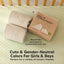 KeaBabies Waterproof Crib Mattress Protector Cover Fitted 2-Pack - Oat/Mavy