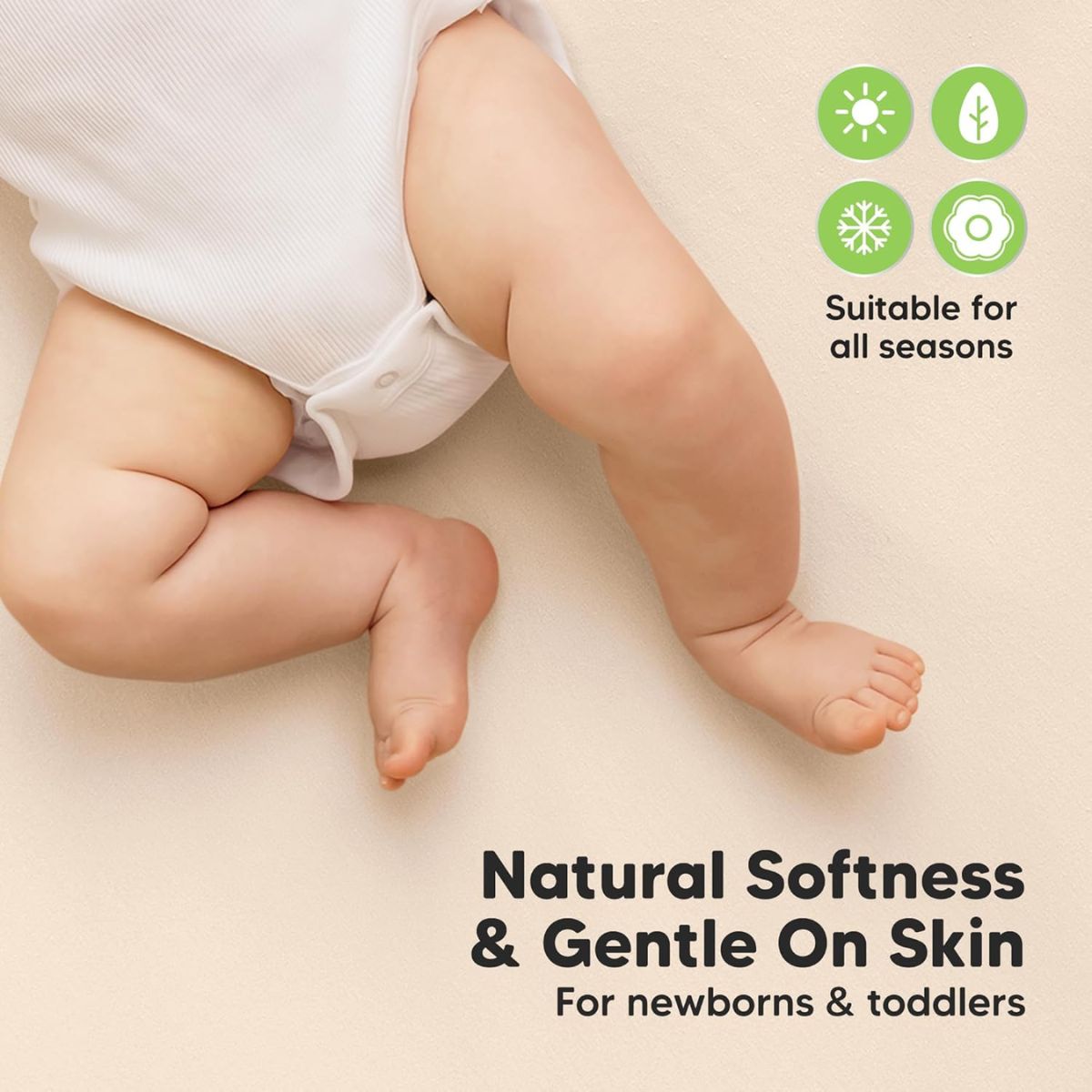 Kit de Lençol Impermeável KeaBabies Para Berço Isla Protect+ Cameo