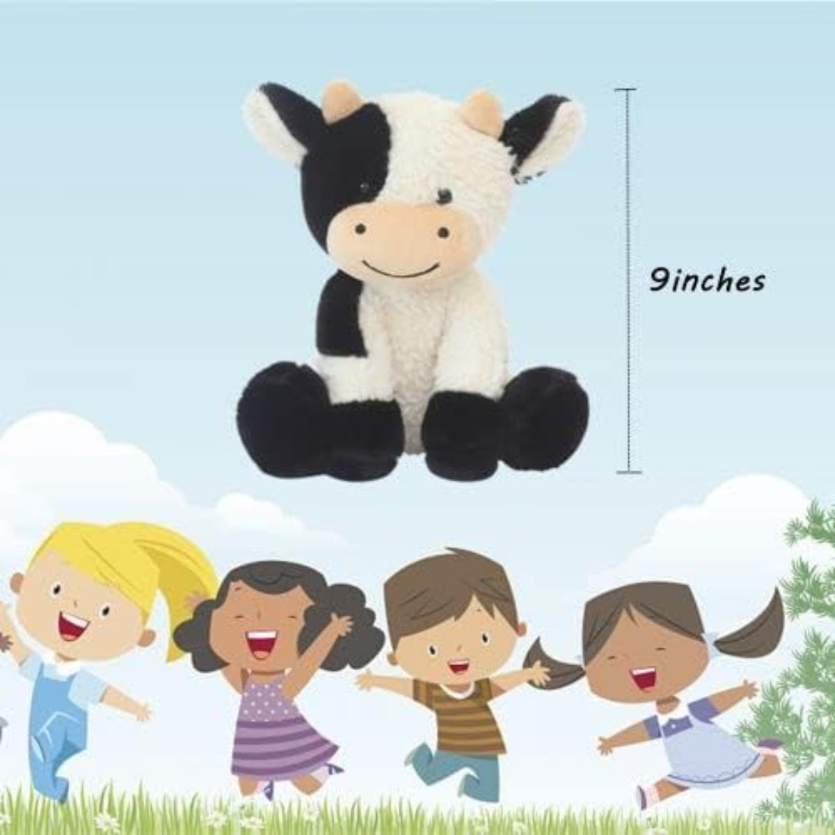 Kelly Toys 9 inches Stuffed Animal - Cow on Luna Baby Store Miami