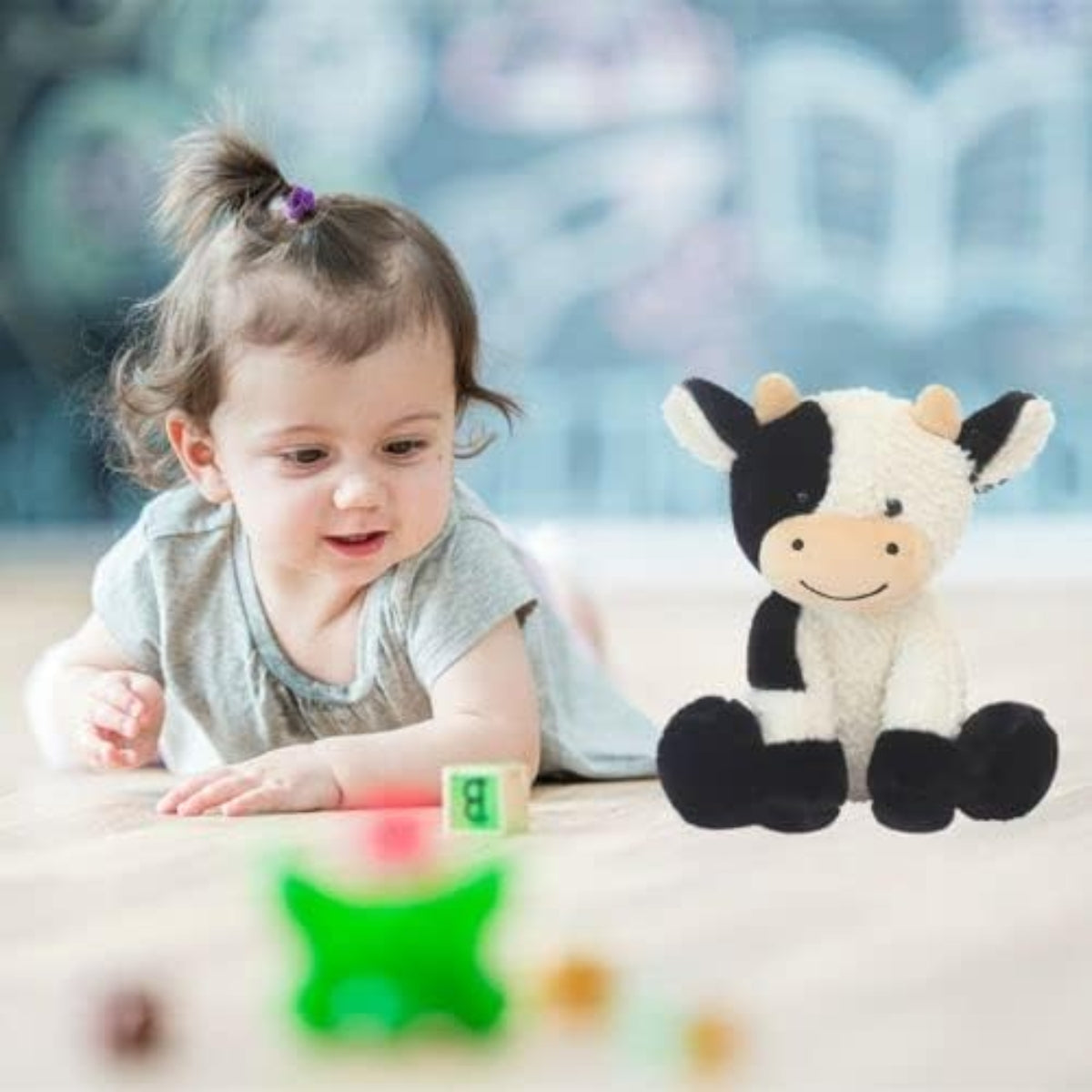 Kelly Toys 9 inches Stuffed Animal - Cow on Luna Baby Store Miami