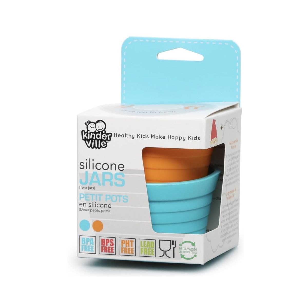 Pote de Armazenamento Kinderville Azul Laranja