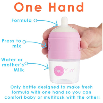 Popyum - 2Pk Anti-Colic Formula Making Baby Bottle 5 Oz, Pastel Purple