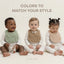 Comfy Cubs Muslin Cotton Baby Bibs White Pack of 8 on Luna Baby Store Miami
