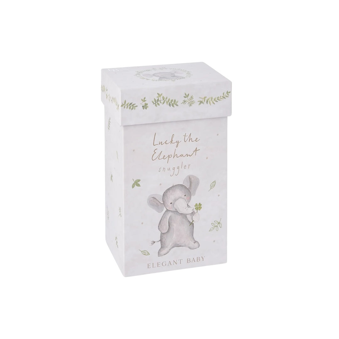 Cobertor de Segurança de Pelúcia Lucky the Elephant Snuggler com Caixa de Presente on Luna Baby Store Miami