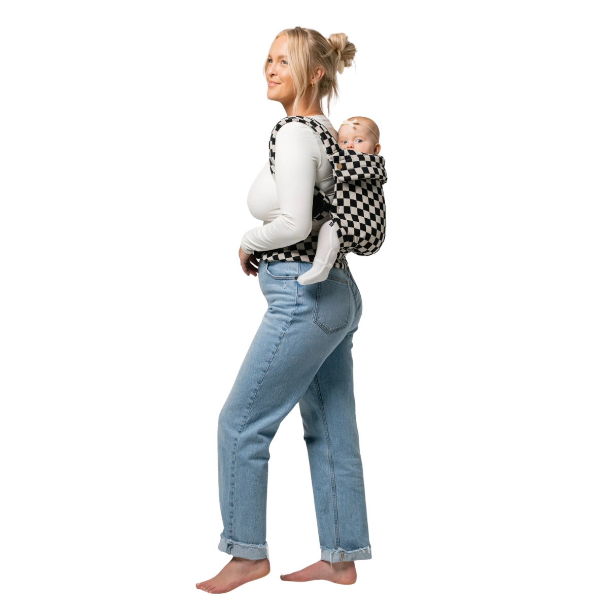 Mabē Monarch Baby Carrier – Ebony Check