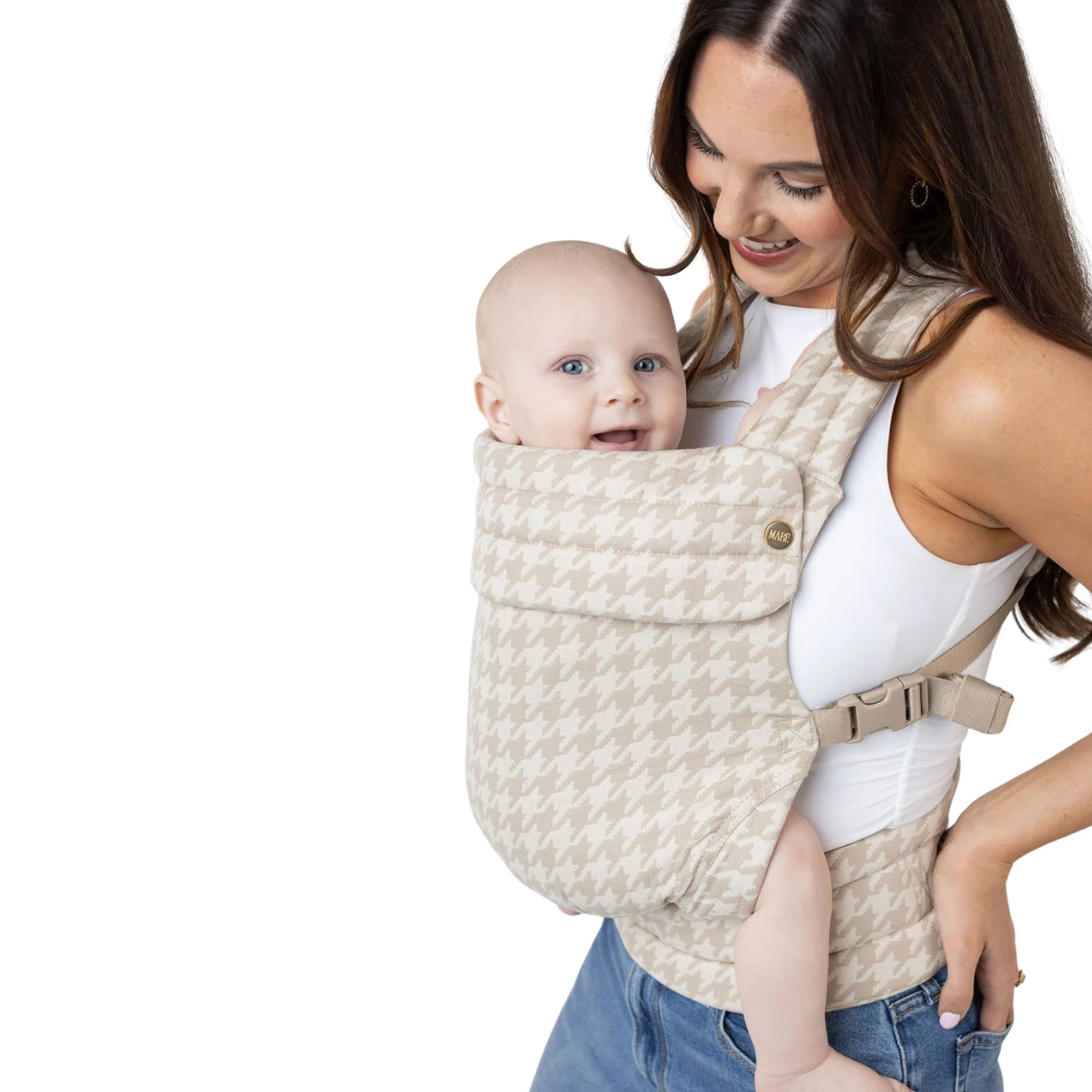 Mabē Monarch Baby Carrier – Houndstooth on Luna Baby Store Miami