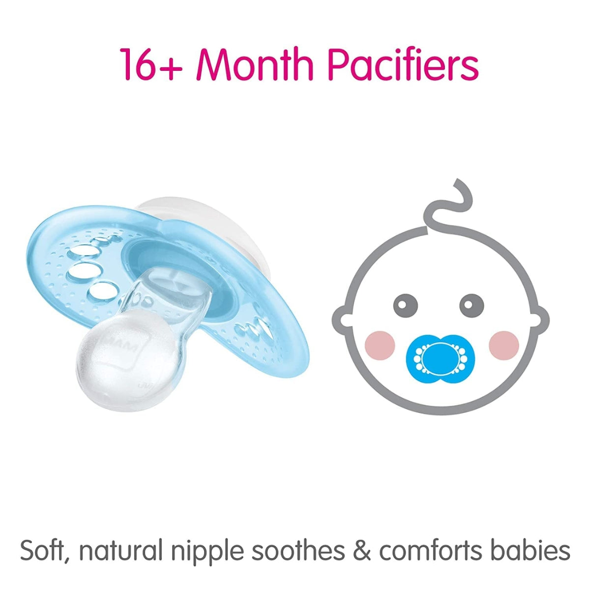 Mam Air Night & Day Pacifiers, 16M, 2 pack - Lamb