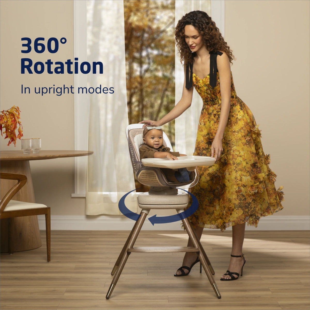 Maxi-Cosi Kiskadee 360 Rotating High Chair Onyx Heritage on Luna Baby Store Miami