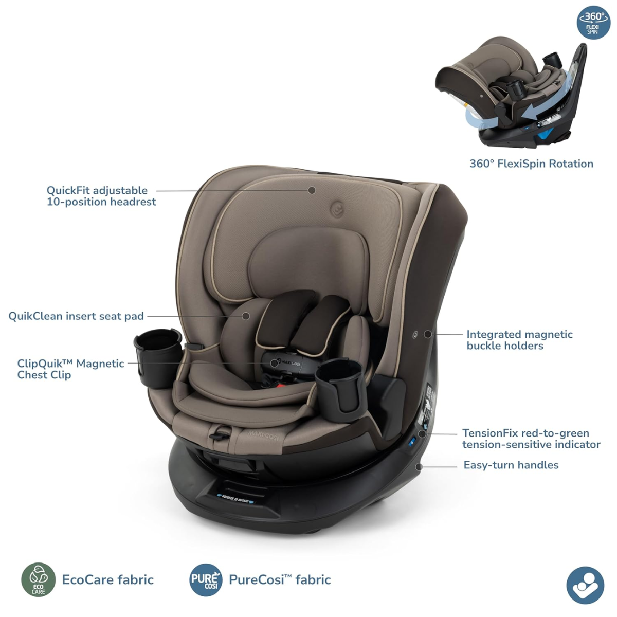 Cadeirinha de carro conversível Maxi-Cosi Andi 360 giratória tudo-em-um - Escargot on Luna Baby Store Miami