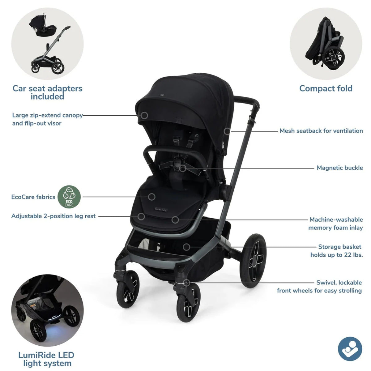 Carrinho Modular Maxi Cosi Fame™ - Twillic Truffle