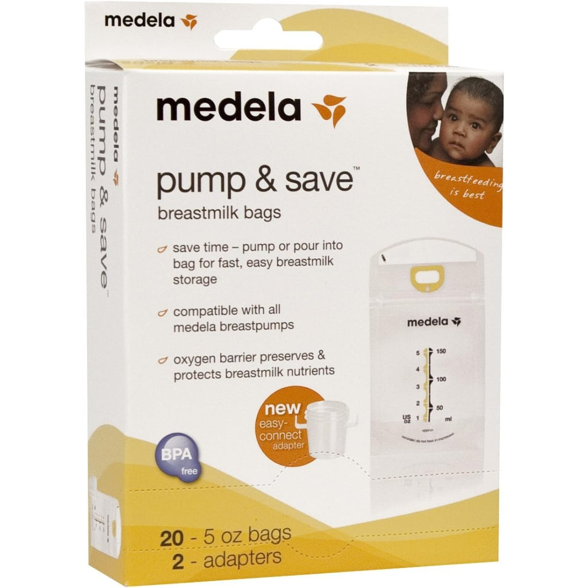 Medela Pump & Save Breast Milk Storage Bags - 20 count pack