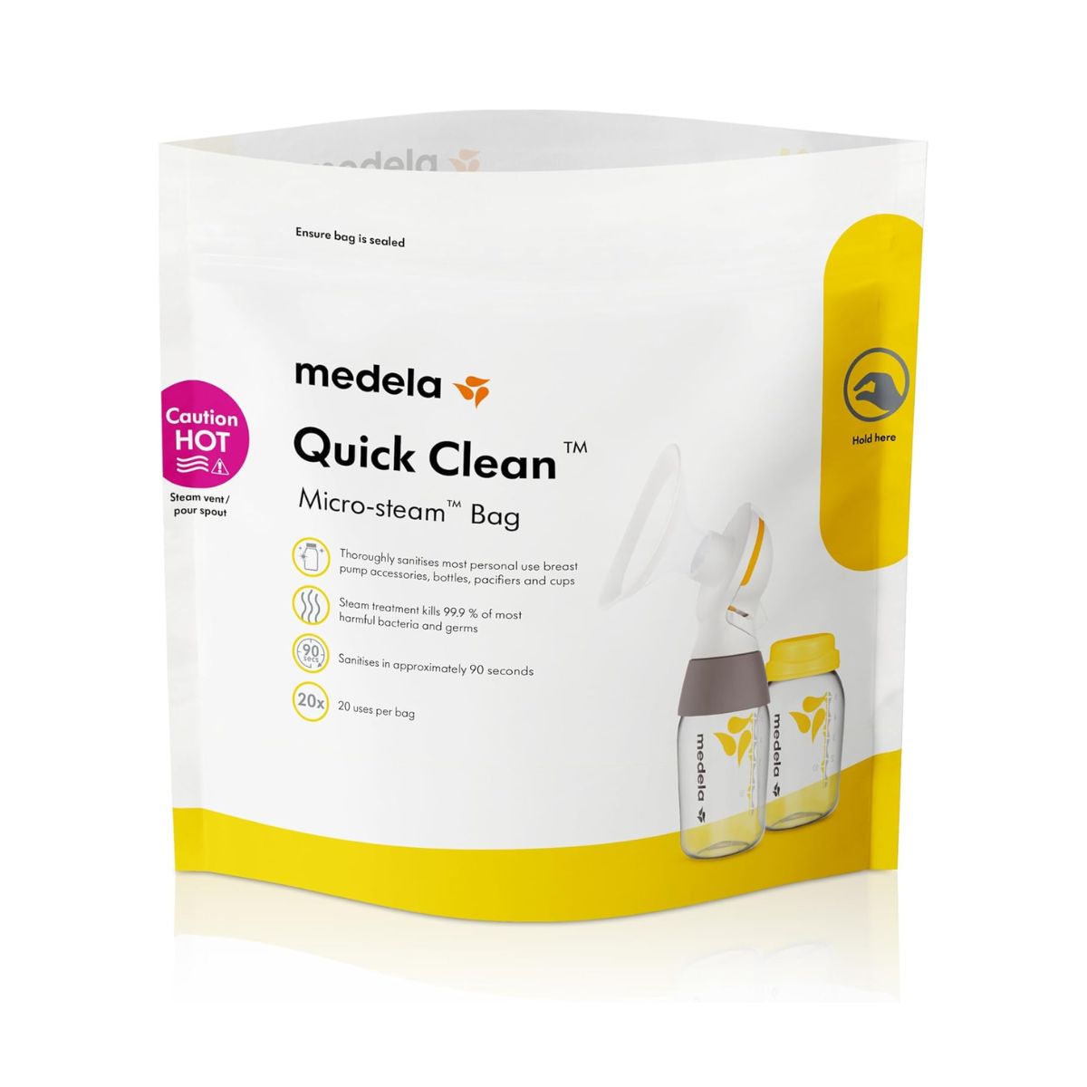 Medela Quick Clean 5-Pack Micro-Steam™ Bags on Luna Baby Store Miami