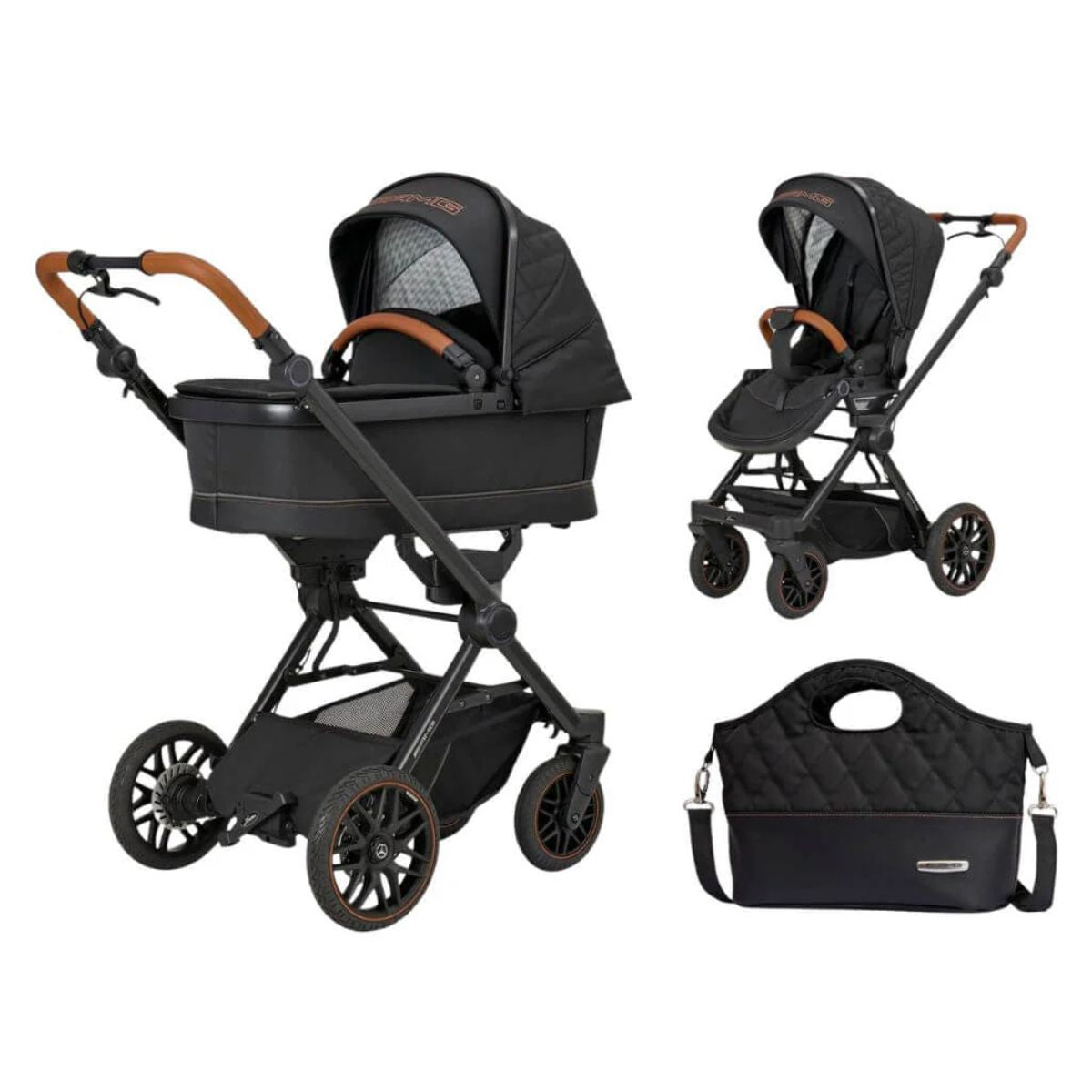 Carrinho De Bebê Travel System Mercedes-Benz AMG GT² Siena Braun on Luna Baby Store Miami