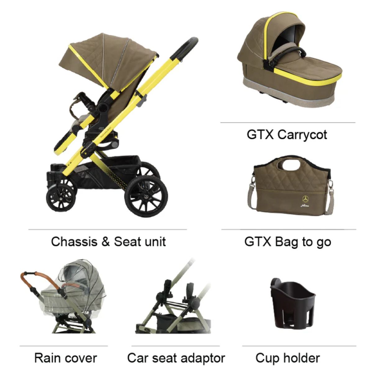 Carrinho De Bebê Travel Sistem Mercedes-Benz Avantgarde GTX Yellow

 on Luna Baby Store Miami