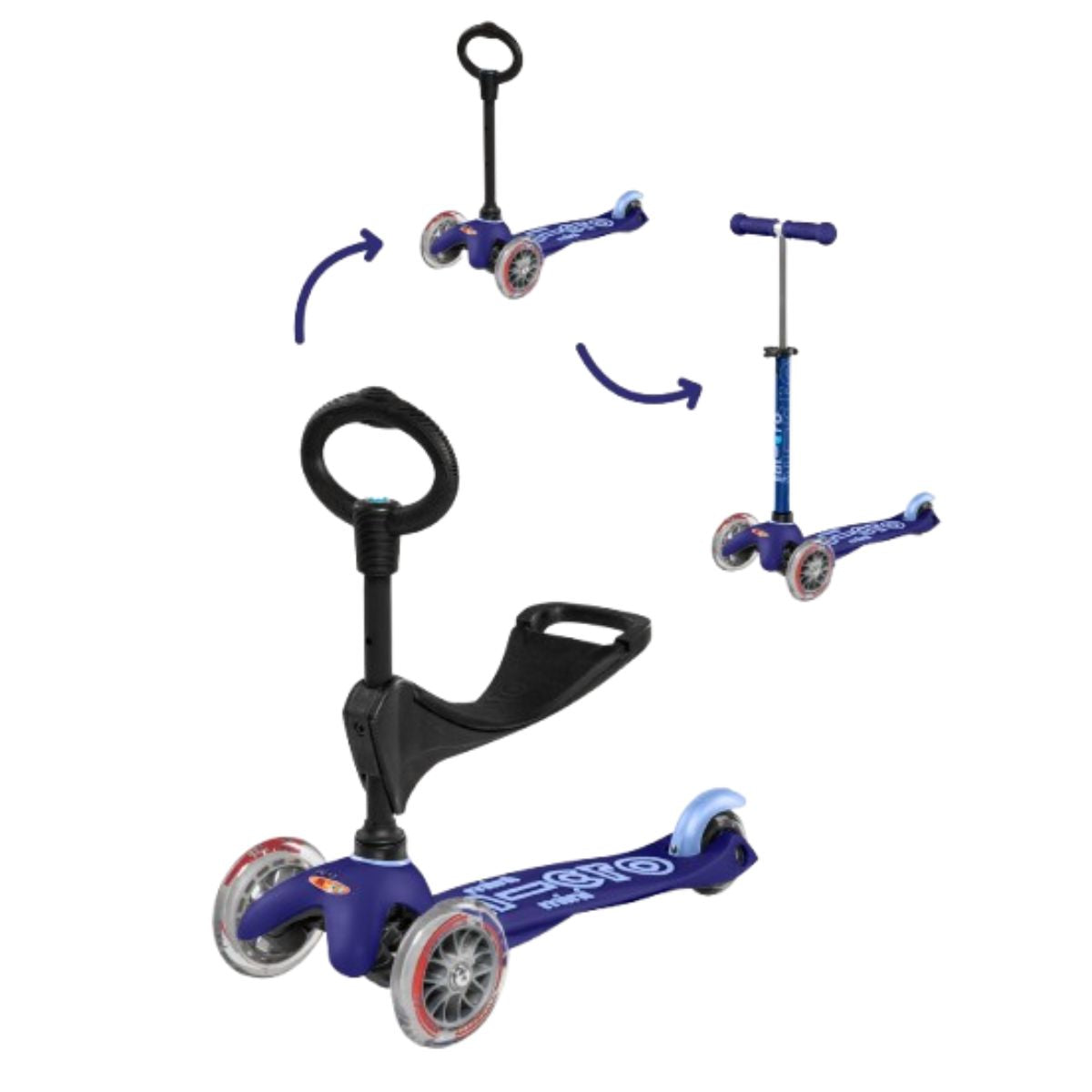 Patinete Infantil Micro Kickboard Mini 3 em 1 Deluxe Blue on Luna Baby Store Miami