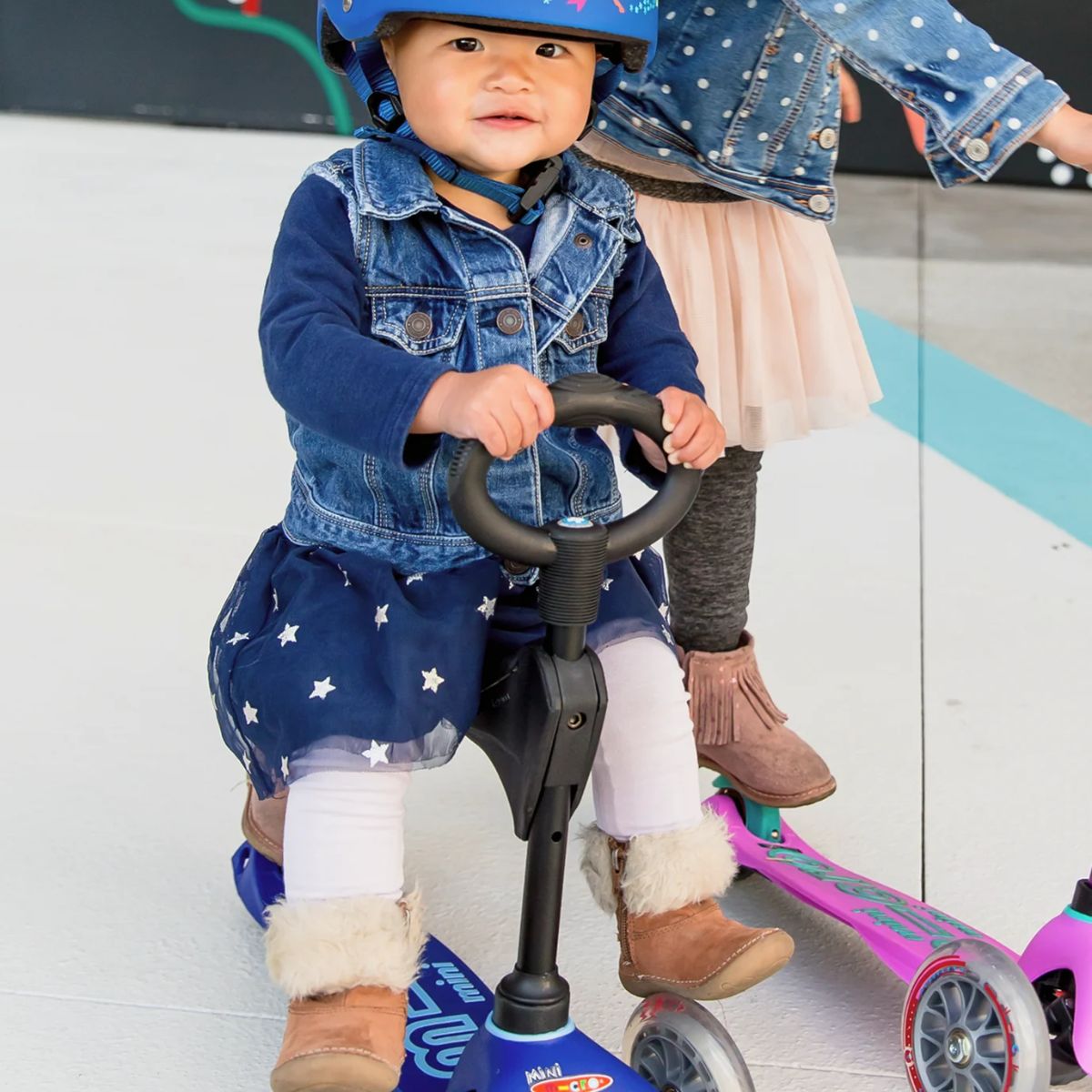 Patinete Infantil Micro Kickboard Mini 3 em 1 Deluxe Blue